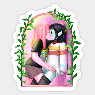 'Through the window' Bubbline, Adventure Time fan art Sticker